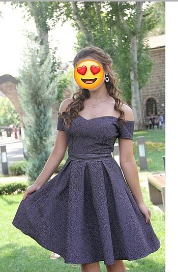 Diğer Kısa abiye kısa elbise mor abiye