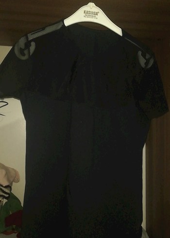 Siyah Düğmeli Hamile Tişört - Görsel 3