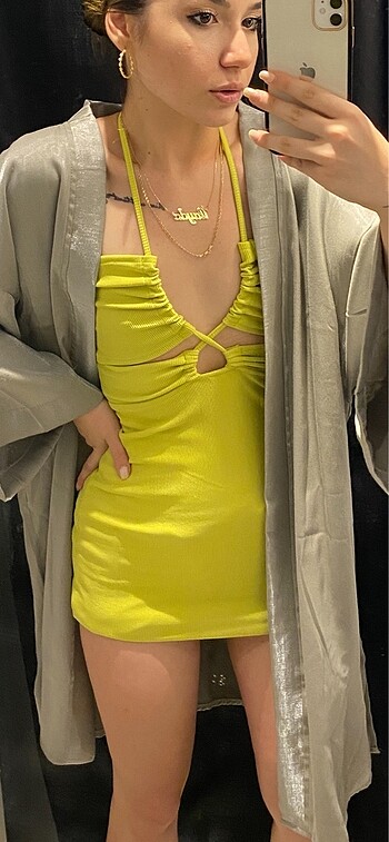 Zara Yeşil elbise