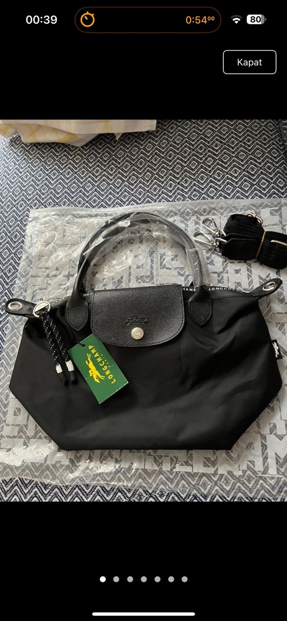 Longchamp Siyah Şehir Çantası — görsel 3/4