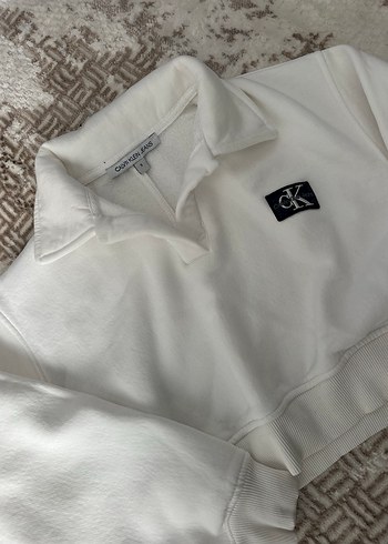 Calvin Klein Beyaz Polo Sweatshirt