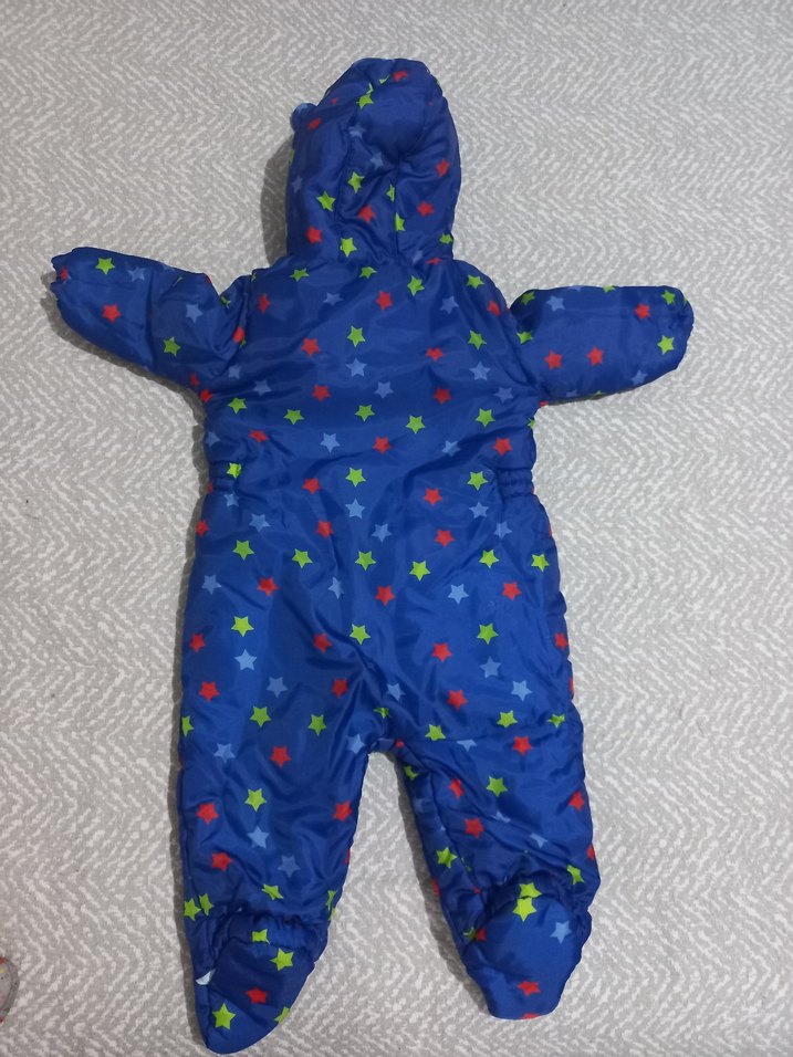 Renkli Yıldız Desenli Bebek astronot Tulum - Görsel 2