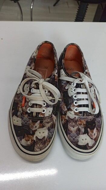 VANS KEDİ DESENLİ BEZ AYAKKABI ????