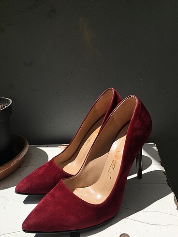 Diğer Bordo stiletto ayakkabı