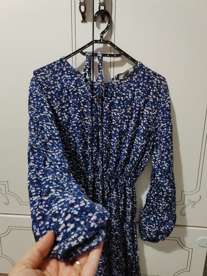 Tesettür günlük uzun elbise 38-40 uyumlu - Görsel 5