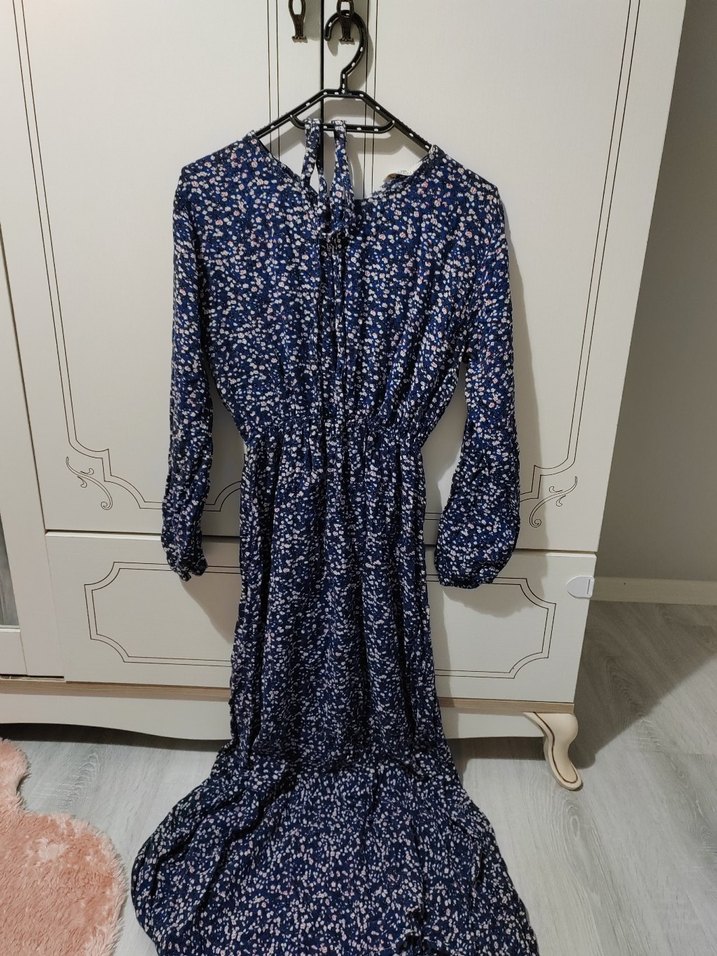 Tesettür günlük uzun elbise 38-40 uyumlu - Görsel 3