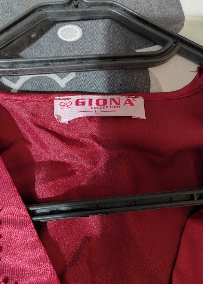 Giona saten gecelik pantolon ve düğmeli - Görsel 3