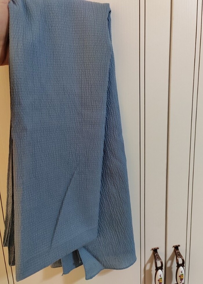 Koyu bebe mavi şal  - Görsel 2