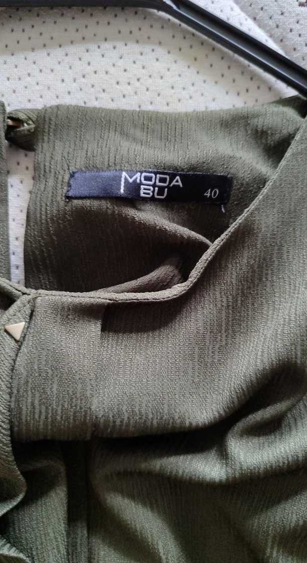 Drapeli tunik- Haki - Görsel 2