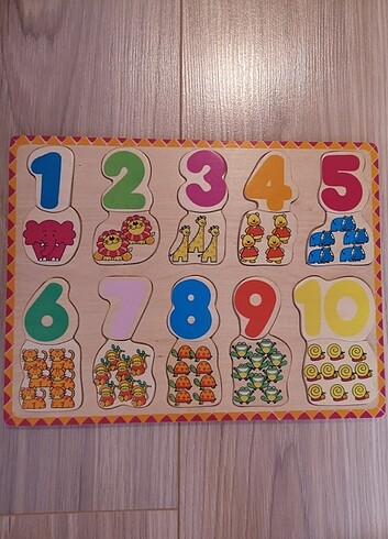 20 parça ahşap puzzle sayılar