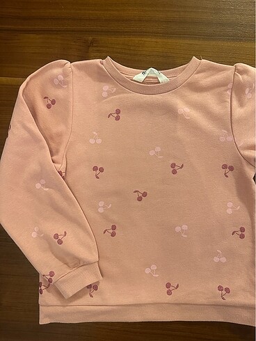 H&M 6-8 yaş pembe sweatshirt