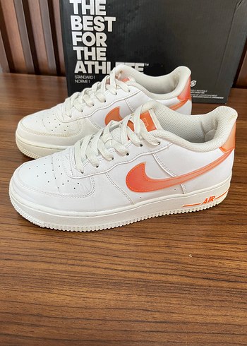 Nike Air Force 1 Beyaz Turuncu Sneaker