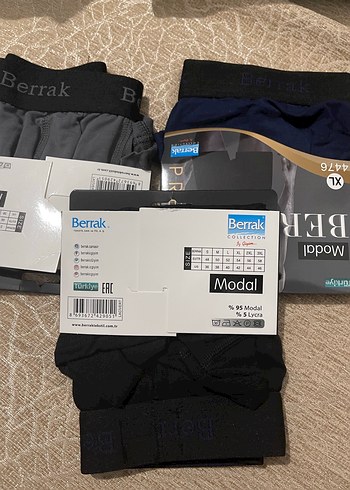 l/xl Beden Berrak Modal Siyah Baskılı Erkek Boxer