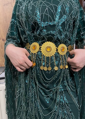 Boncuk İşlemeli Uzun Bohem Kadın Elbise - Görsel 4