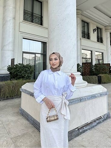 Yandan bağlamalı kalem etek