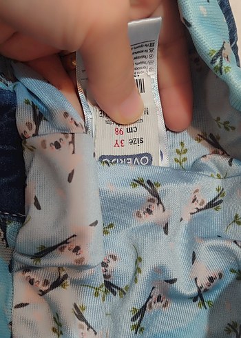 Çocuk Bol Kesim Mavi Kot Pantolon - Görsel 2