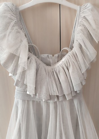 Kolsuz v yaka Kız Elbisesi - Görsel 5