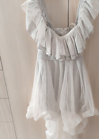 Kolsuz v yaka Kız Elbisesi - Görsel 2