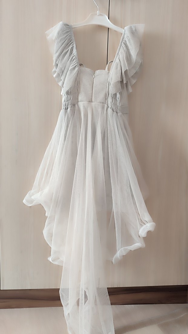 Kolsuz v yaka Kız Elbisesi - Görsel 4