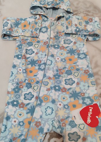 Renkli Baskılı Fermuarlı Bebek Kız Tulum - Görsel 3