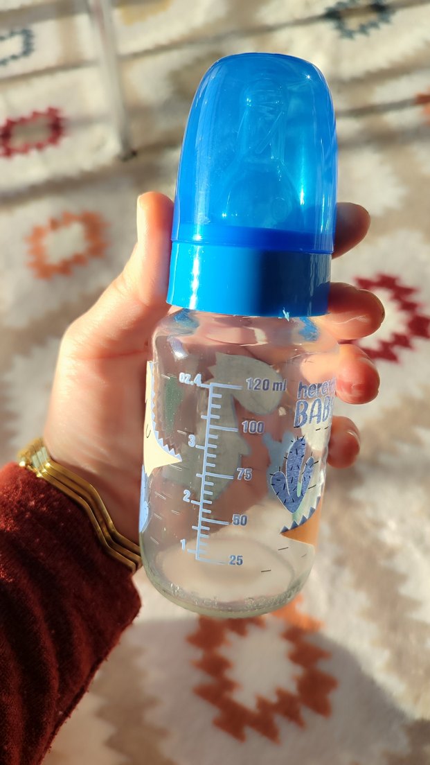 Renkli Dinozor Desenli Bebek Biberonu - Görsel 3