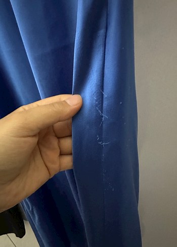 Zara Koyu Mavi askılı plaj elbisesi - Görsel 6