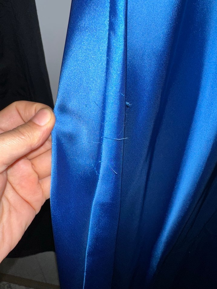 Zara Koyu Mavi askılı plaj elbisesi - Görsel 4