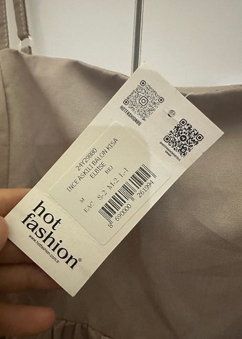 Bej Keten Mini Askılı Elbise - Görsel 3