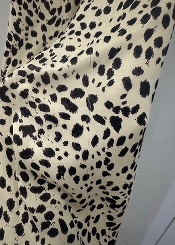 Leopar Desenli Bej Uzun Kadın Etek - Görsel 3