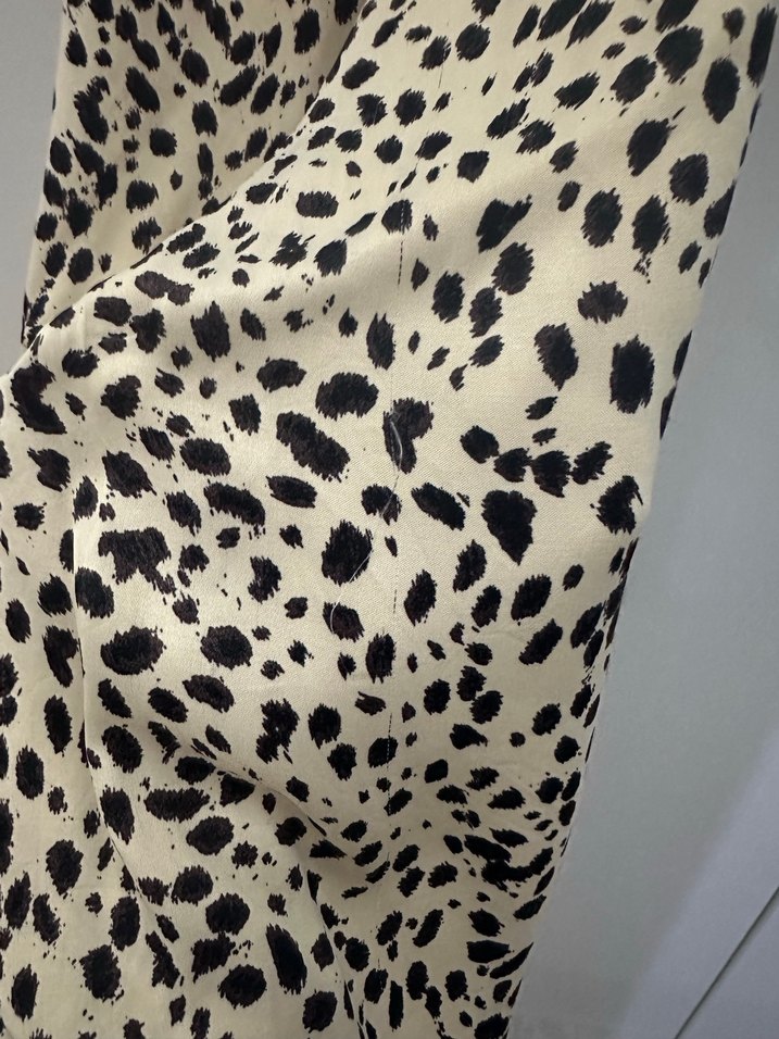 Leopar Desenli Bej Uzun Kadın Etek - Görsel 3