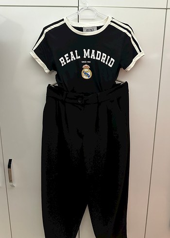 Siyah Real Madrid Tişört(m) sıyah tril pantolon(40,42) - Görsel 6
