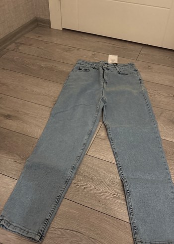 Diğer Duz Kesim Gri Kadin Denim Pantolon