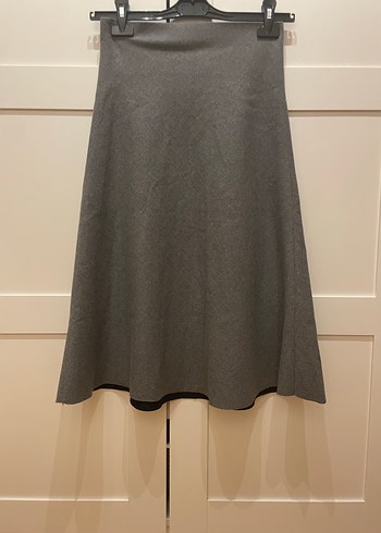 Gri Piliseli Uzun Kadın Etek - Görsel 4