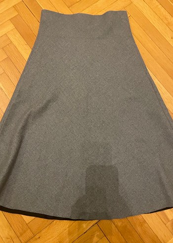 Gri Piliseli Uzun Kadın Etek - Görsel 2