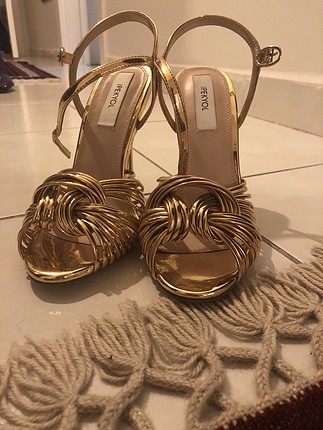 37 Beden altın Renk İpekyol Dore Topuklu Ayakkabı 