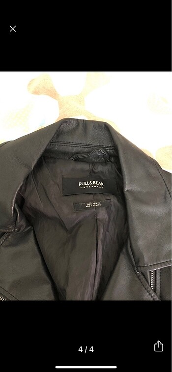 m Beden siyah Renk pull and bear deri ceket