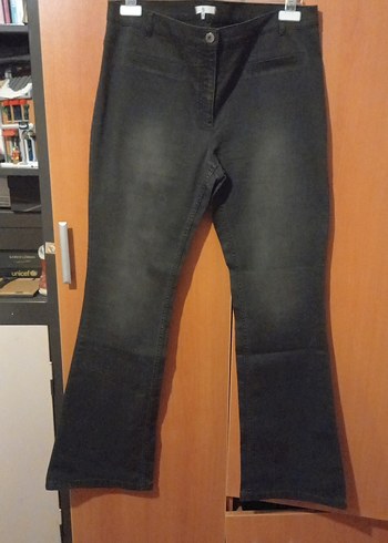 Kadın Gri Midi Boy Kot Pantolon