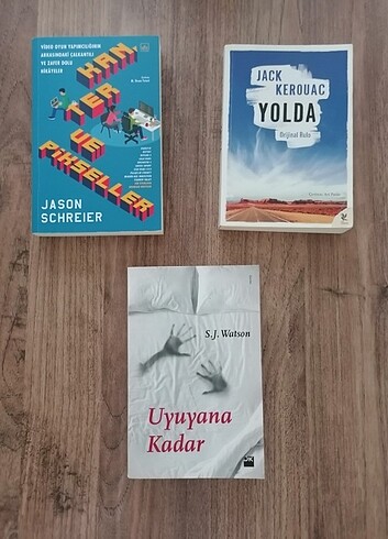 3 Kitap 200 lira Jack Kerouac Yolda Kan Ter ve Pikseller