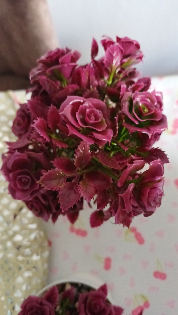 Renkli Pembe Yapay Gül Saksı Çiçekleri 2 'si birarada - Görsel 4