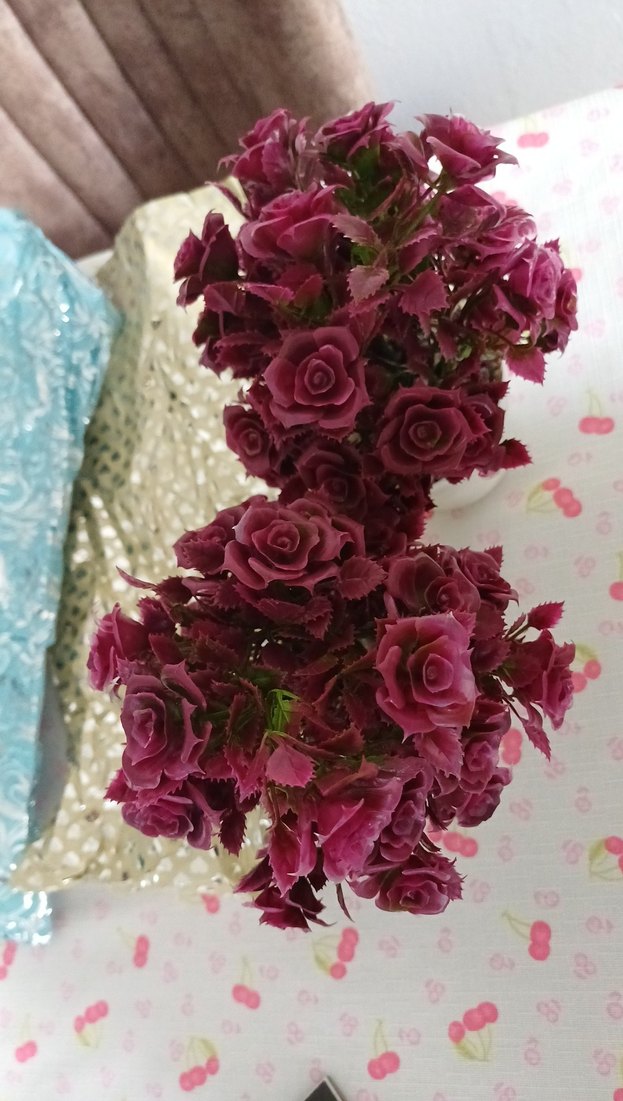 Renkli Pembe Yapay Gül Saksı Çiçekleri 2 'si birarada - Görsel 3