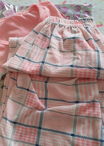 Kız Çocuk Pembe Pamuklu Uzun Kollu Pijama Takımı - Görsel 4
