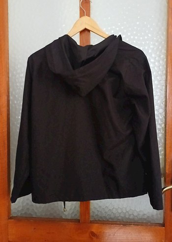 Siyah Fermuarlı kapişonlu yanlardan cepli Kadın Sweatshirt - Görsel 4