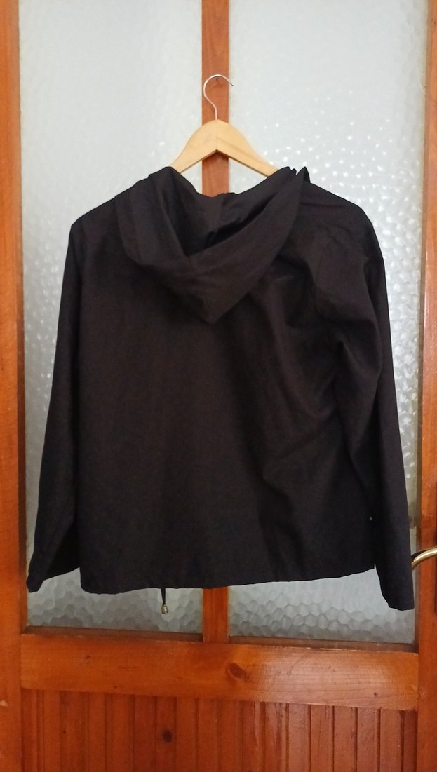 Siyah Fermuarlı kapişonlu yanlardan cepli Kadın Sweatshirt - Görsel 4