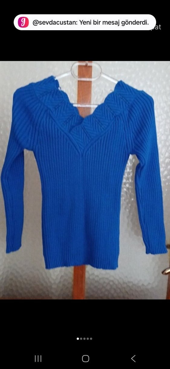 Siyah Triko Uzun Kollu Bluz - Görsel 2