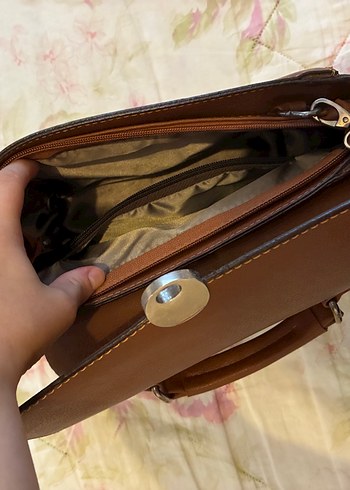 Kahverengi Deri Vintage Kadın Çanta - Görsel 3