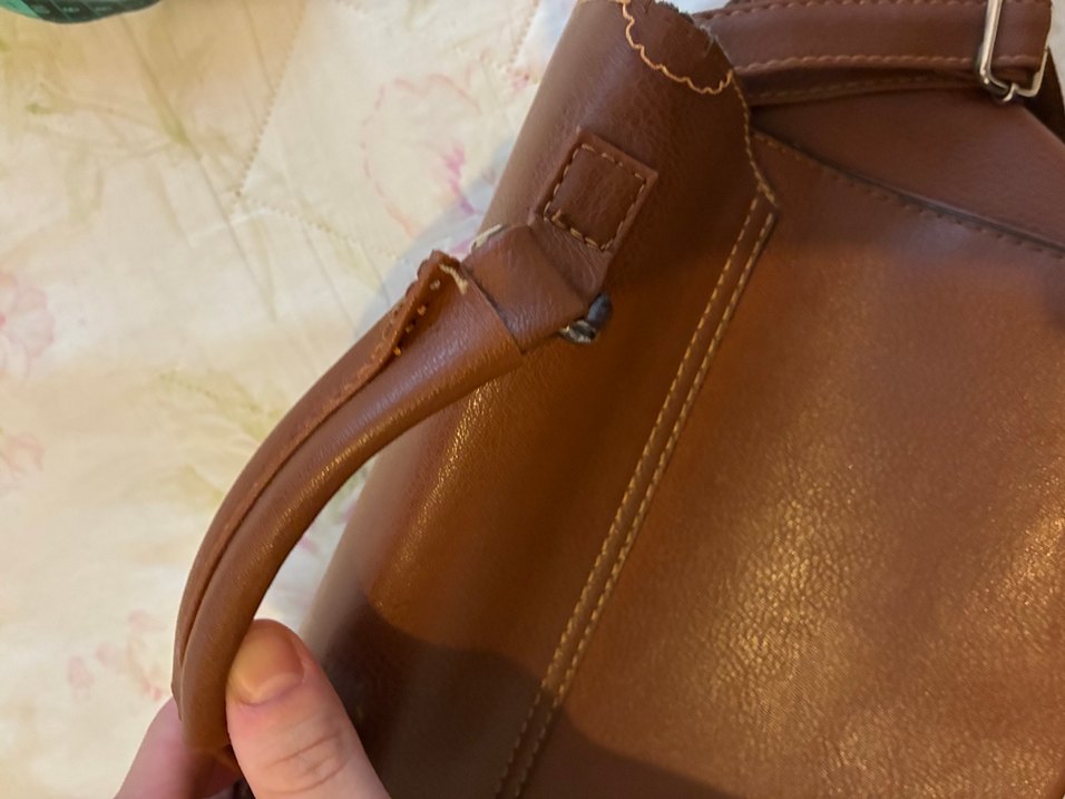 Kahverengi Deri Vintage Kadın Çanta - Görsel 5