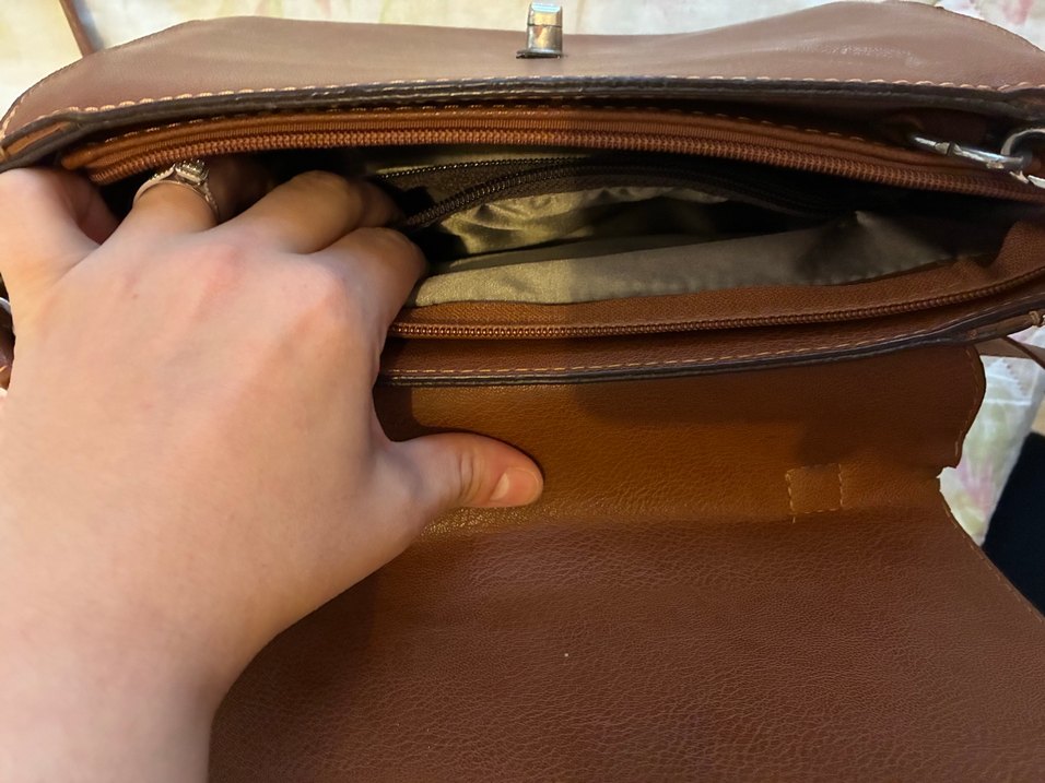 Kahverengi Deri Vintage Kadın Çanta - Görsel 4