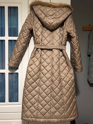 Strms bej rengi kapitone kaban - Görsel 8