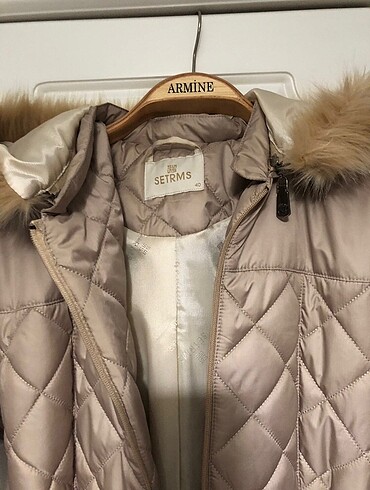 Strms bej rengi kapitone kaban - Görsel 7