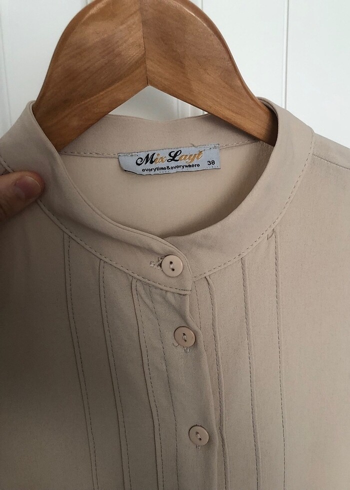 Bej rengi tunik - Görsel 2